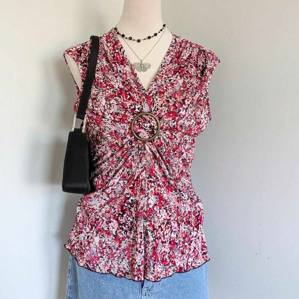 Vintage 80s Annia’s Geometric Shirt 16 Bold Abstract Oversized Button Up Top